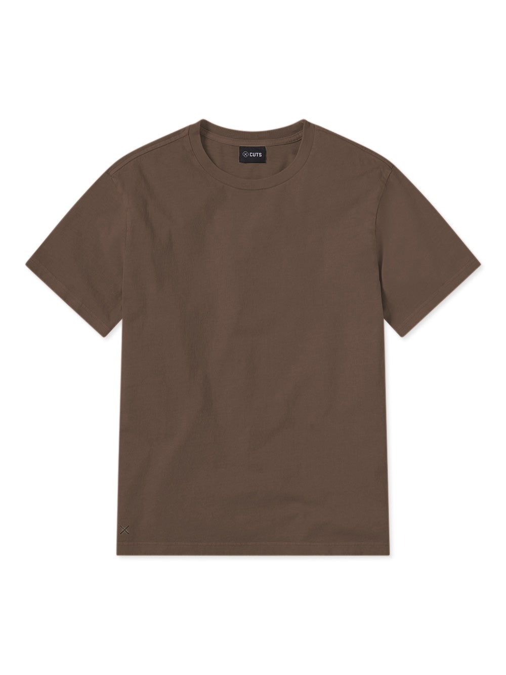 Men's short sleeve t-shirt from CUTS Clothing in the color brown.