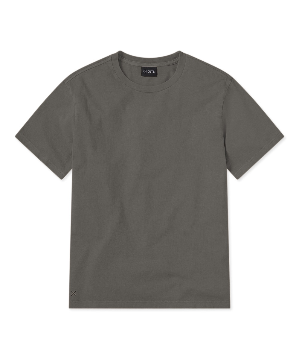 Men's short sleeve t-shirt from CUTS Clothing in the color grey.