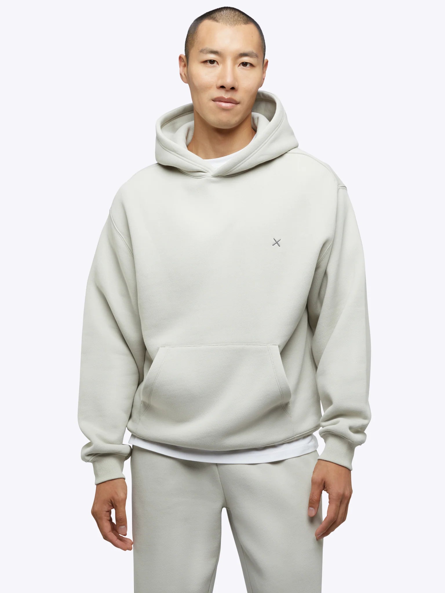 Mens Divine Fleece Hoodie in the color parchment from the brand, CUTS.