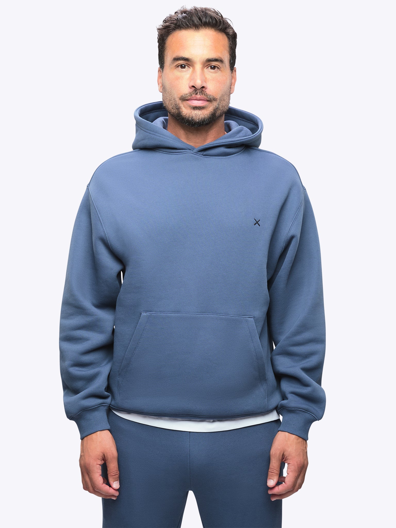 CUTS Mens Divine Fleece Hoodie IN THE COLOR ATLANTIC.