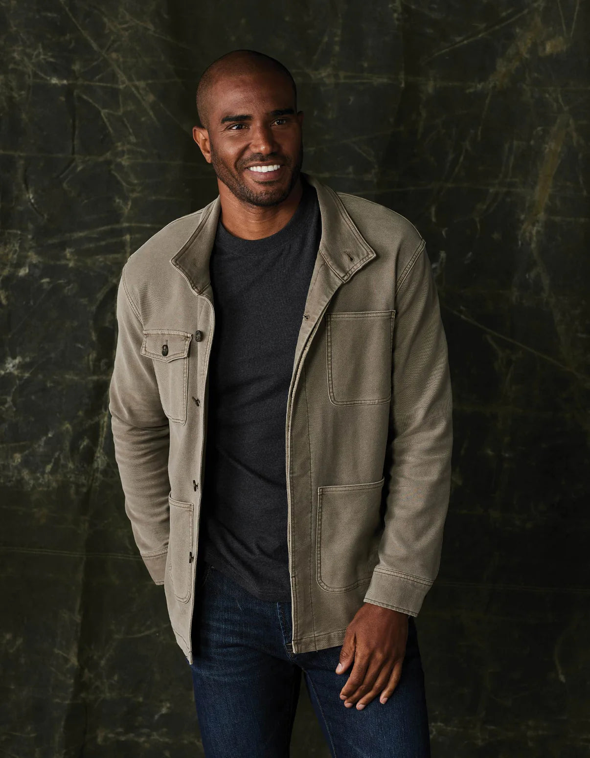 Comfort Terry Chore Coat in Taupe from The Normal Brand.