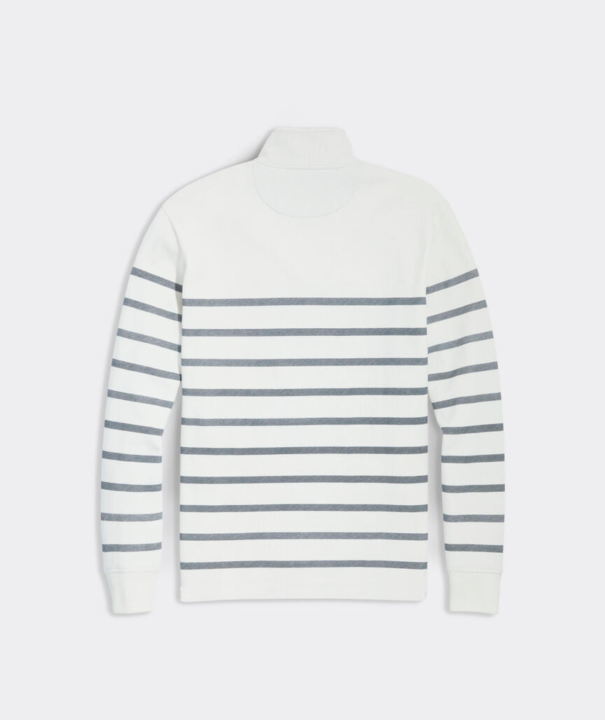 Vineyard Vines Breton Stripe Saltwater Quarter-Zip | Nautical Navy