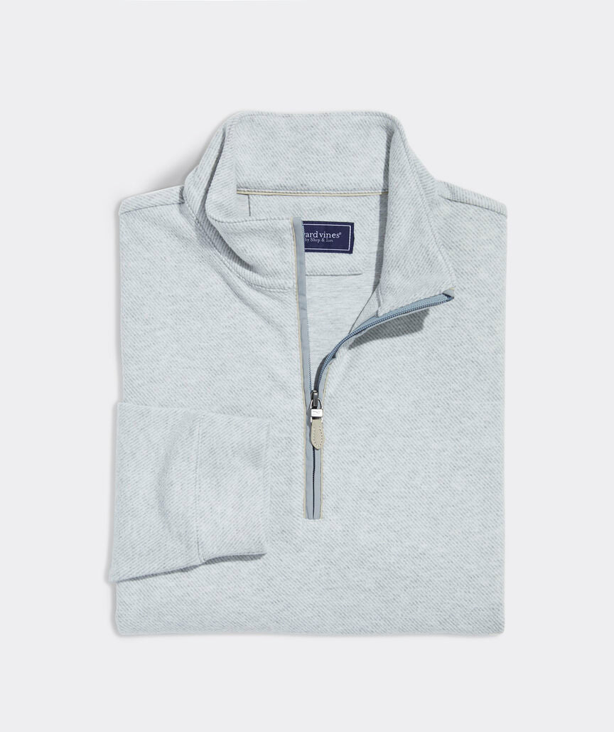 Vineyard Vines men's Calm Water Quarter-Zip in the color gray. 