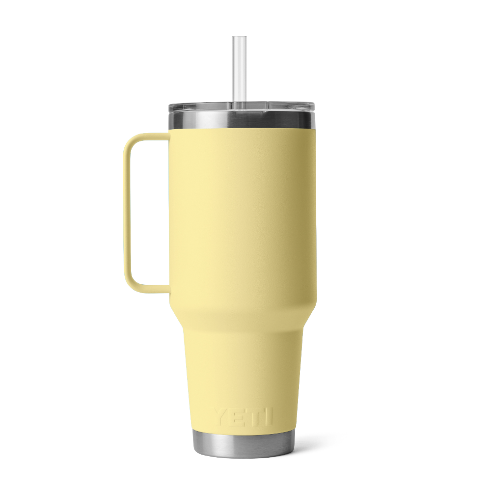 YETI Rambler 42 oz Straw Mug with Straw lid in color Daybreak Yellow.