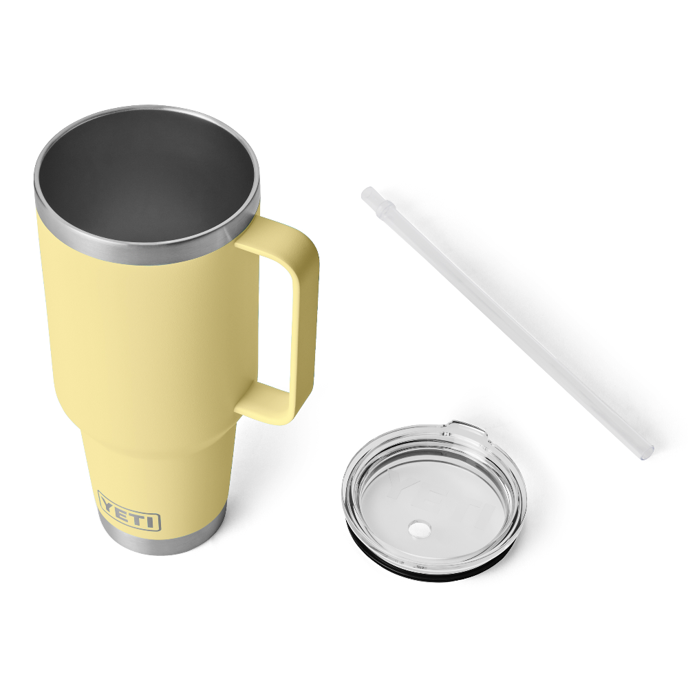 YETI Rambler 42 oz Straw Mug with Straw lid in color Daybreak Yellow.