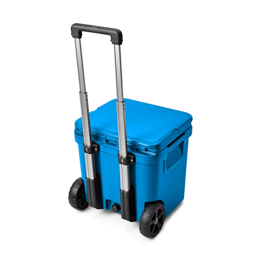 YETI Roadie 48 Wheeled Cooler in Big Wave Blue.