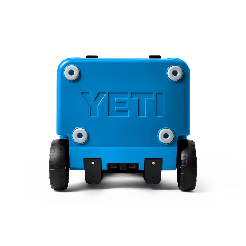 YETI Roadie 48 Wheeled Cooler in Big Wave Blue.