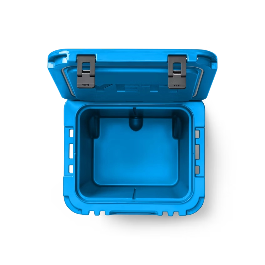 YETI Roadie 48 Wheeled Cooler in Big Wave Blue.