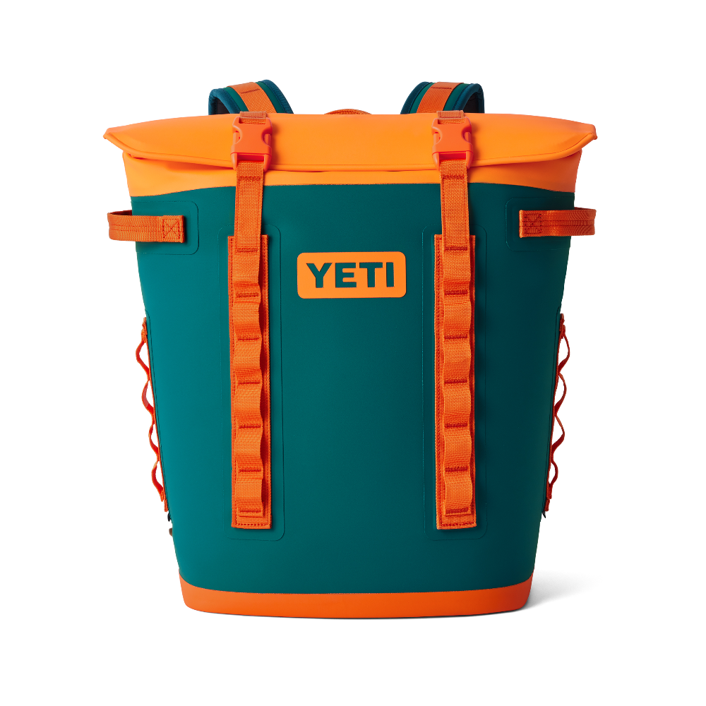 YETI M20 Backpack Soft Cooler in Teal and Orange. From the YETI Crossover collection.