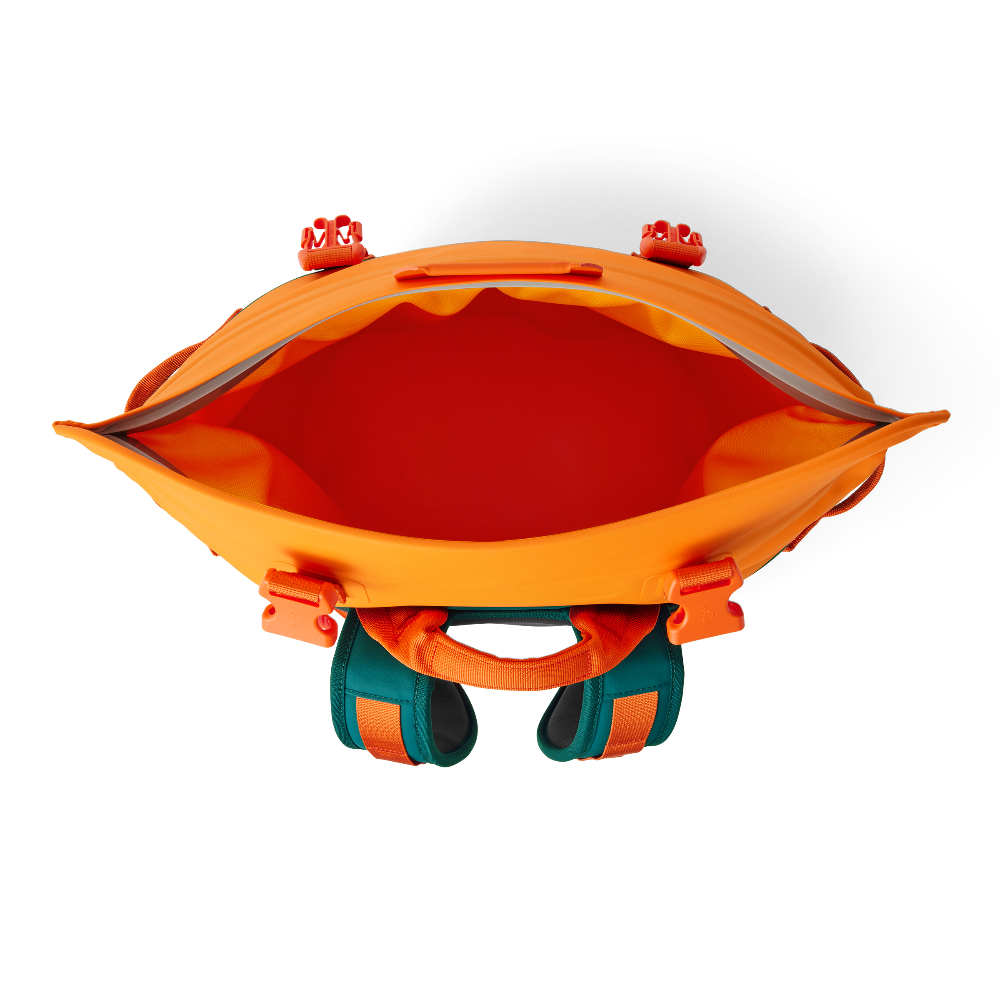 YETI M20 Backpack Soft Cooler in Teal and Orange. From the YETI Crossover collection.