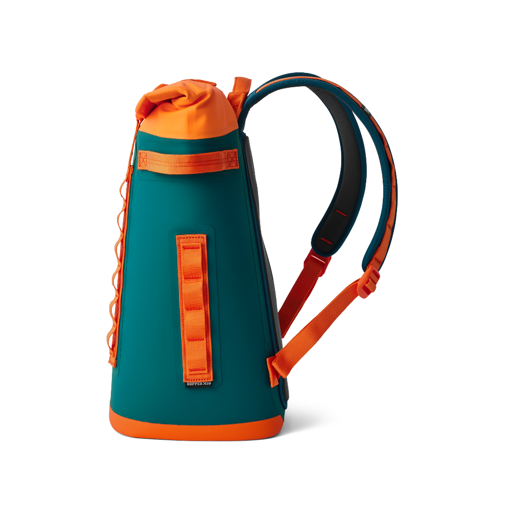 YETI M20 Backpack Soft Cooler in Teal and Orange. From the YETI Crossover collection.