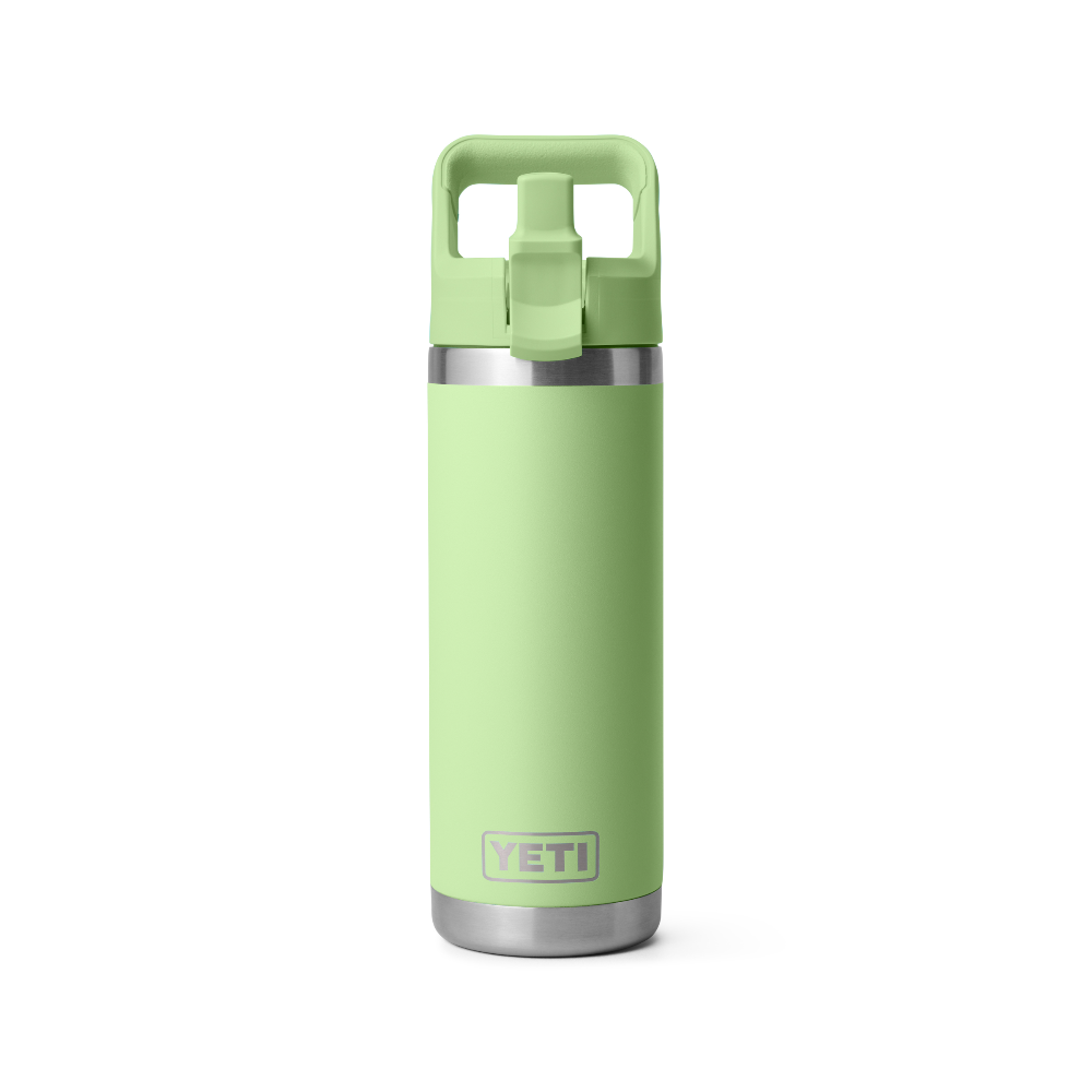 YETI 18 oz water bottle with matching color lid. The bottle is Key Lime.