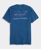 Beach Fireworks Whale Fill Tee