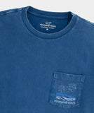 Beach Fireworks Whale Fill Tee