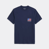 Micro Whale American Flag Short Sleeve Tee
